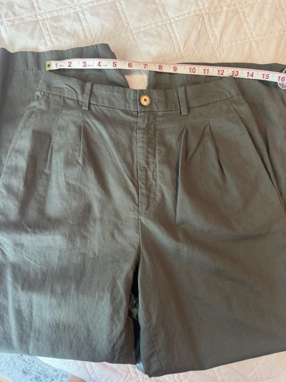 Uniqlo Linen-Blend Pleated High-Rise Straight-Leg Pants - Gray